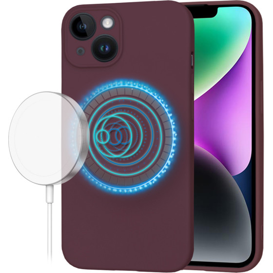 Techsuit - SoftFlex MagSafe - iPhone 14 - Plum Red