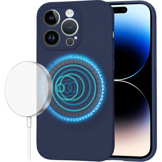 Techsuit - SoftFlex MagSafe - iPhone 14 Pro - Navy Blue