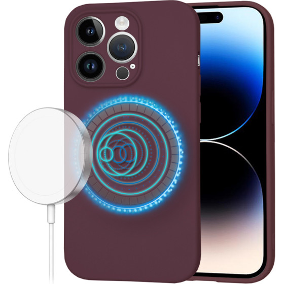 Techsuit - SoftFlex MagSafe - iPhone 14 Pro - Plum Red
