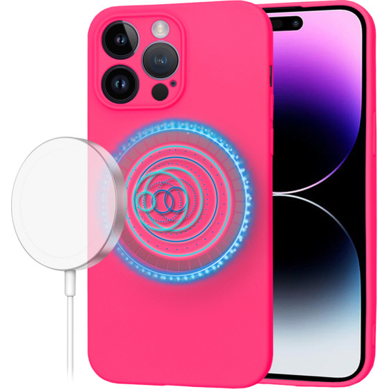 Techsuit - SoftFlex MagSafe - iPhone 14 Pro Max - Hot Pink