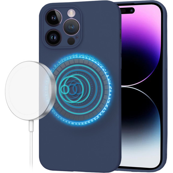 Techsuit - SoftFlex MagSafe - iPhone 14 Pro Max - Navy Blue