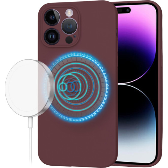Techsuit - SoftFlex MagSafe - iPhone 14 Pro Max - Plum Red