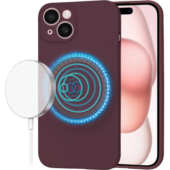 Techsuit - SoftFlex MagSafe - iPhone 15 - Plum Red