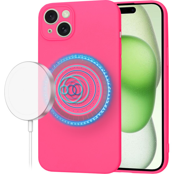 Techsuit - SoftFlex MagSafe - iPhone 15 Plus - Hot Pink