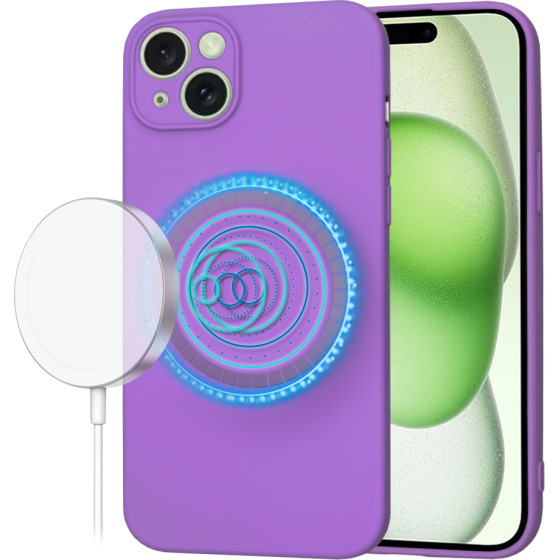 Techsuit - SoftFlex MagSafe - iPhone 15 Plus - Purple