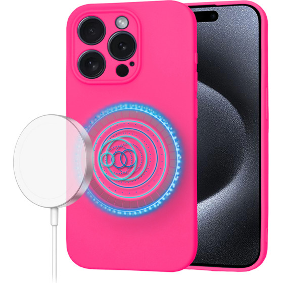 Techsuit - SoftFlex MagSafe - iPhone 15 Pro - Hot Pink