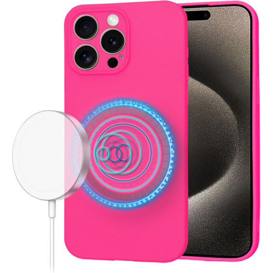 Techsuit - SoftFlex MagSafe - iPhone 15 Pro Max - Hot Pink