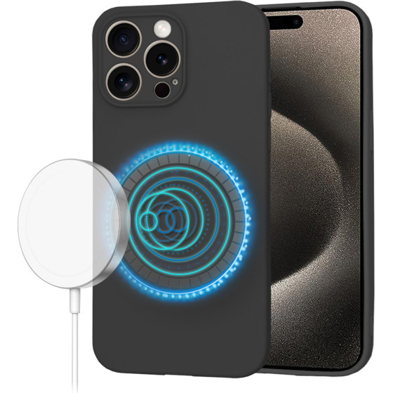 Techsuit - SoftFlex MagSafe - iPhone 15 Pro Max - Black