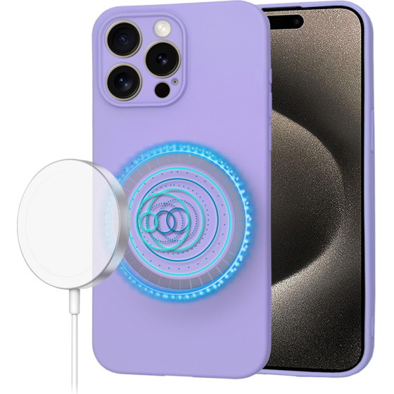 Techsuit - SoftFlex MagSafe - iPhone 15 Pro Max - Light Purple