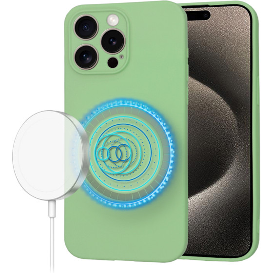 Techsuit - SoftFlex MagSafe - iPhone 15 Pro Max - Mint Green