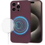 Techsuit - SoftFlex MagSafe - iPhone 15 Pro Max - Plum Red