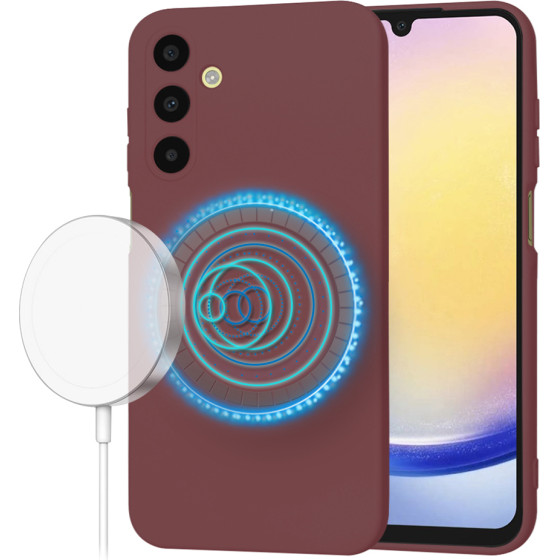 Techsuit - SoftFlex MagSafe - Samsung Galaxy A25 5G - Plum Red