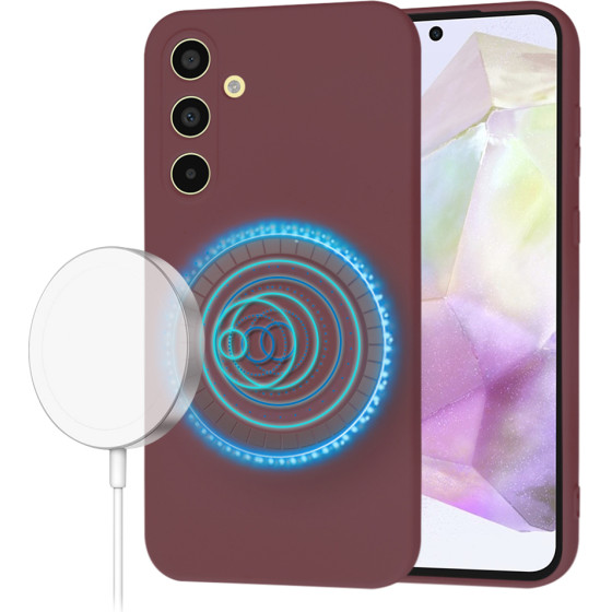 Techsuit - SoftFlex MagSafe - Samsung Galaxy A35 5G - Plum Red
