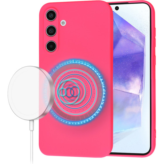 Techsuit - SoftFlex MagSafe - Samsung Galaxy A55 5G - Hot Pink