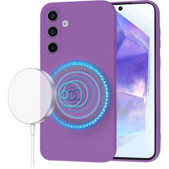 Techsuit - SoftFlex MagSafe - Samsung Galaxy A55 5G - Purple
