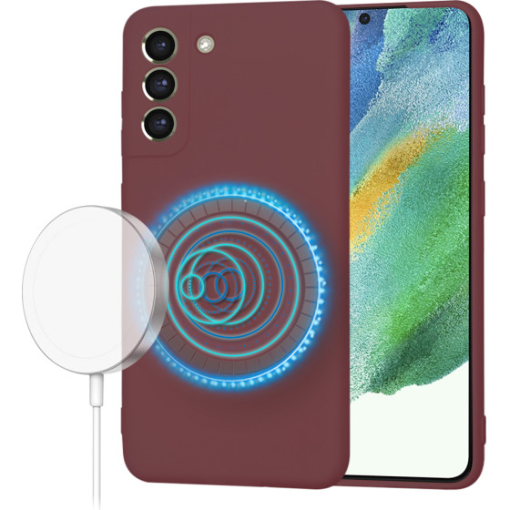 Techsuit - SoftFlex MagSafe - Samsung Galaxy S21 FE 5G - Plum Red
