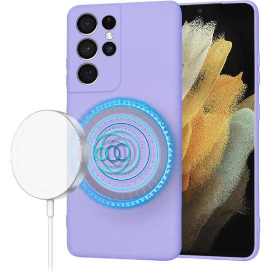 Techsuit - SoftFlex MagSafe - Samsung Galaxy S21 Ultra 5G - Light Purple