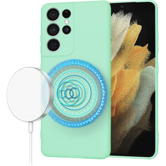 Techsuit - SoftFlex MagSafe - Samsung Galaxy S21 Ultra 5G - Mint Green