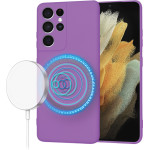 Techsuit - SoftFlex MagSafe - Samsung Galaxy S21 Ultra 5G - Purple