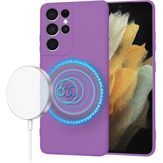 Techsuit - SoftFlex MagSafe - Samsung Galaxy S21 Ultra 5G - Purple