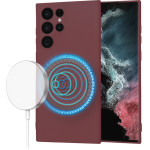 Techsuit - SoftFlex MagSafe - Samsung Galaxy S22 Ultra 5G - Plum Red