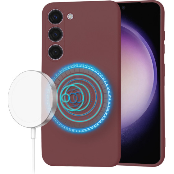 Techsuit - SoftFlex MagSafe - Samsung Galaxy S23 - Plum Red