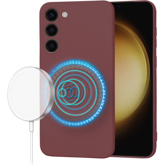 Techsuit - SoftFlex MagSafe - Samsung Galaxy S23 Plus - Plum Red