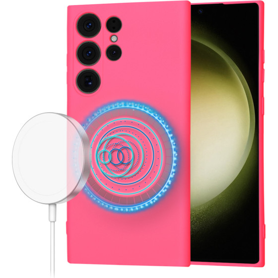 Techsuit - SoftFlex MagSafe - Samsung Galaxy S23 Ultra - Hot Pink