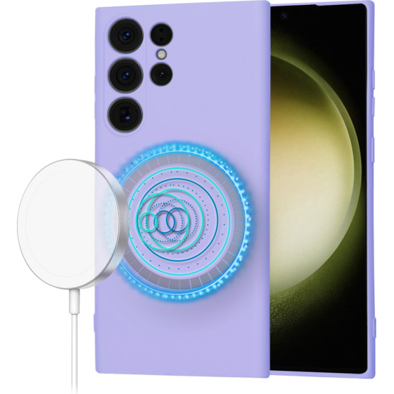 Techsuit - SoftFlex MagSafe - Samsung Galaxy S23 Ultra - Light Purple