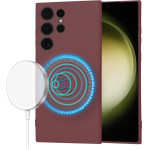 Techsuit - SoftFlex MagSafe - Samsung Galaxy S23 Ultra - Plum Red