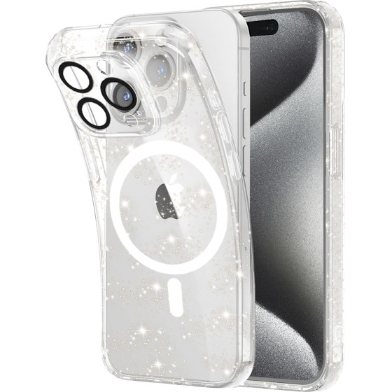 Techsuit - SparkleSkin MagSafe Series - iPhone 15 Pro - Clear