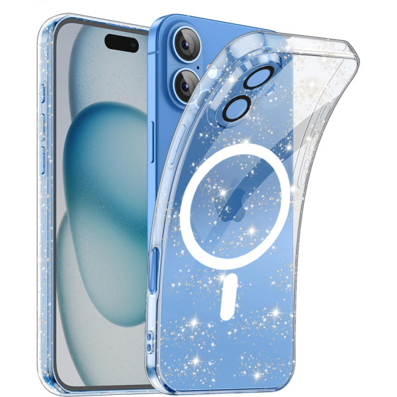 Techsuit - SparkleSkin MagSafe Series - iPhone 16 - Clear