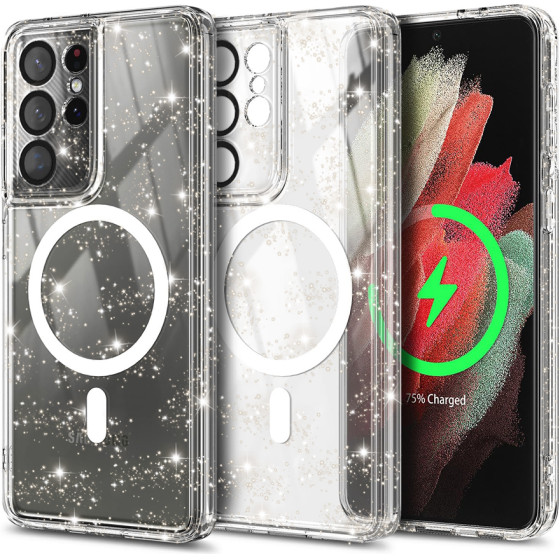 Techsuit - SparkleSkin MagSafe Series - Samsung Galaxy S21 Ultra 5G - Clear