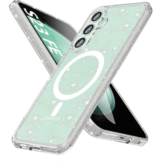 Techsuit - SparkleSkin MagSafe Series - Samsung Galaxy S23 FE - Clear