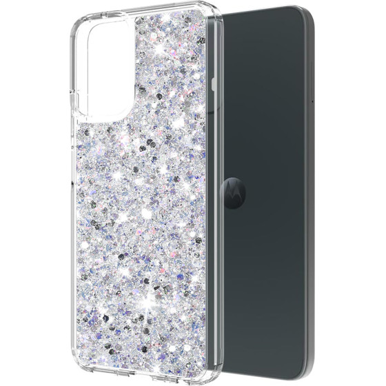 Techsuit - Sparkly Glitter - Motorola Moto G14 - White