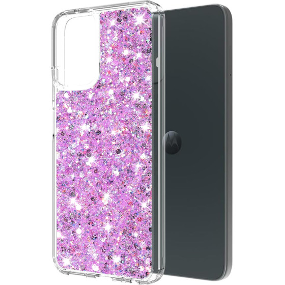 Techsuit - Sparkly Glitter - Motorola Moto G54 - Magenta