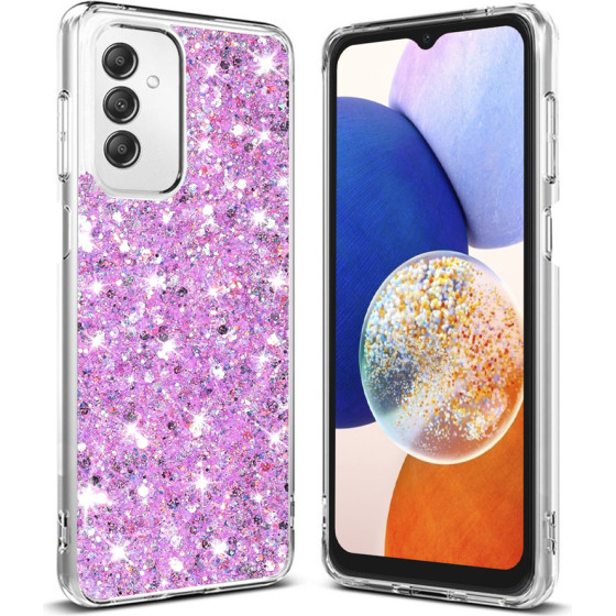 Techsuit - Sparkly Glitter - Samsung Galaxy A14 4G / A14 5G - Magenta