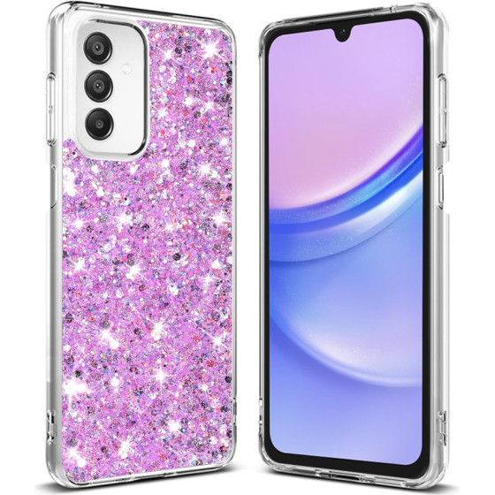 Techsuit - Sparkly Glitter - Samsung Galaxy A15 4G / A15 5G - Magenta
