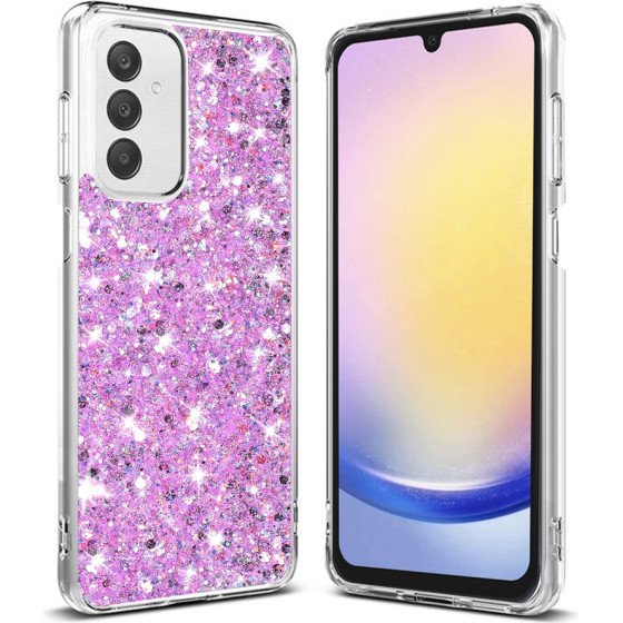 Techsuit - Sparkly Glitter - Samsung Galaxy A25 5G - Magenta