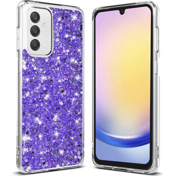 Techsuit - Sparkly Glitter - Samsung Galaxy A25 5G - Purple
