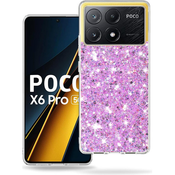 Techsuit - Sparkly Glitter - Xiaomi Poco X6 Pro - Magenta