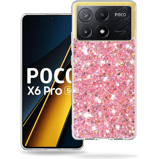 Techsuit - Sparkly Glitter - Xiaomi Poco X6 Pro - Pink