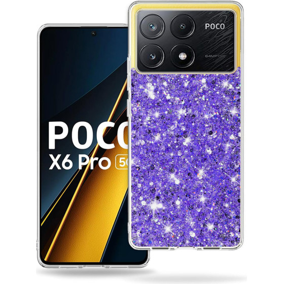 Techsuit - Sparkly Glitter - Xiaomi Poco X6 Pro - Purple