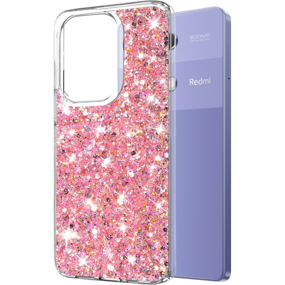 Techsuit - Sparkly Glitter - Xiaomi Redmi Note 13 Pro 4G / Poco M6 Pro 4G - Pink