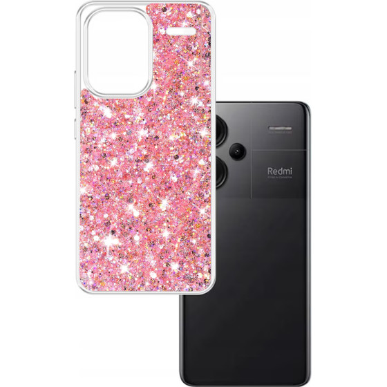 Techsuit - Sparkly Glitter - Xiaomi Redmi Note 13 Pro+ 5G - Pink