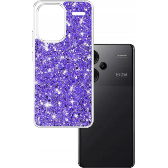 Techsuit - Sparkly Glitter - Xiaomi Redmi Note 13 Pro+ 5G - Purple