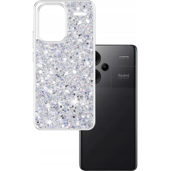 Techsuit - Sparkly Glitter - Xiaomi Redmi Note 13 Pro+ 5G - White