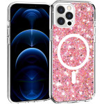Techsuit - Sparkly Glitter MagSafe - iPhone 12 Pro Max - Pink