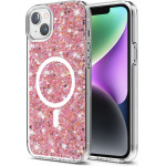 Techsuit - Sparkly Glitter MagSafe - iPhone 14 Plus / iPhone 15 Plus - Pink