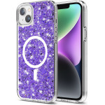 Techsuit - Sparkly Glitter MagSafe - iPhone 14 Plus / iPhone 15 Plus - Purple